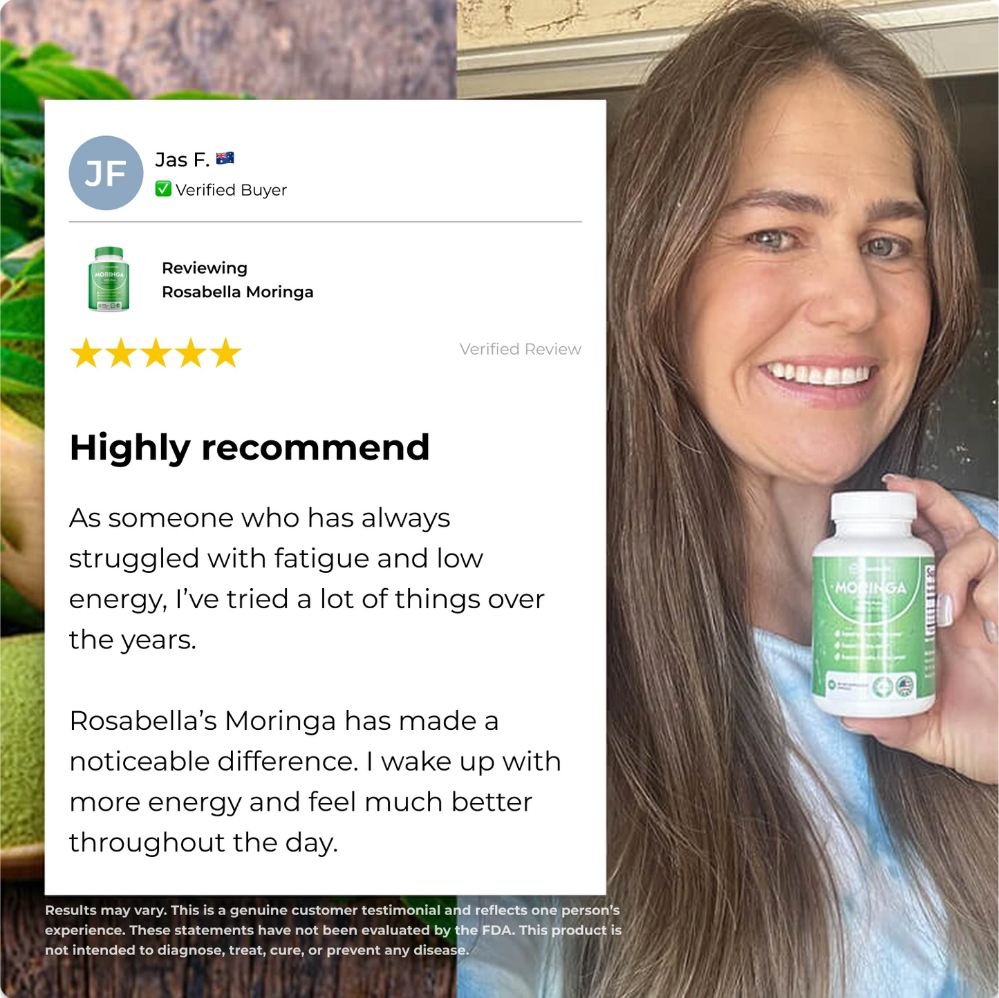 Moringa: Reduce naturalmente el cortisol para ayudar a restablecer el equilibrio interno y externo.