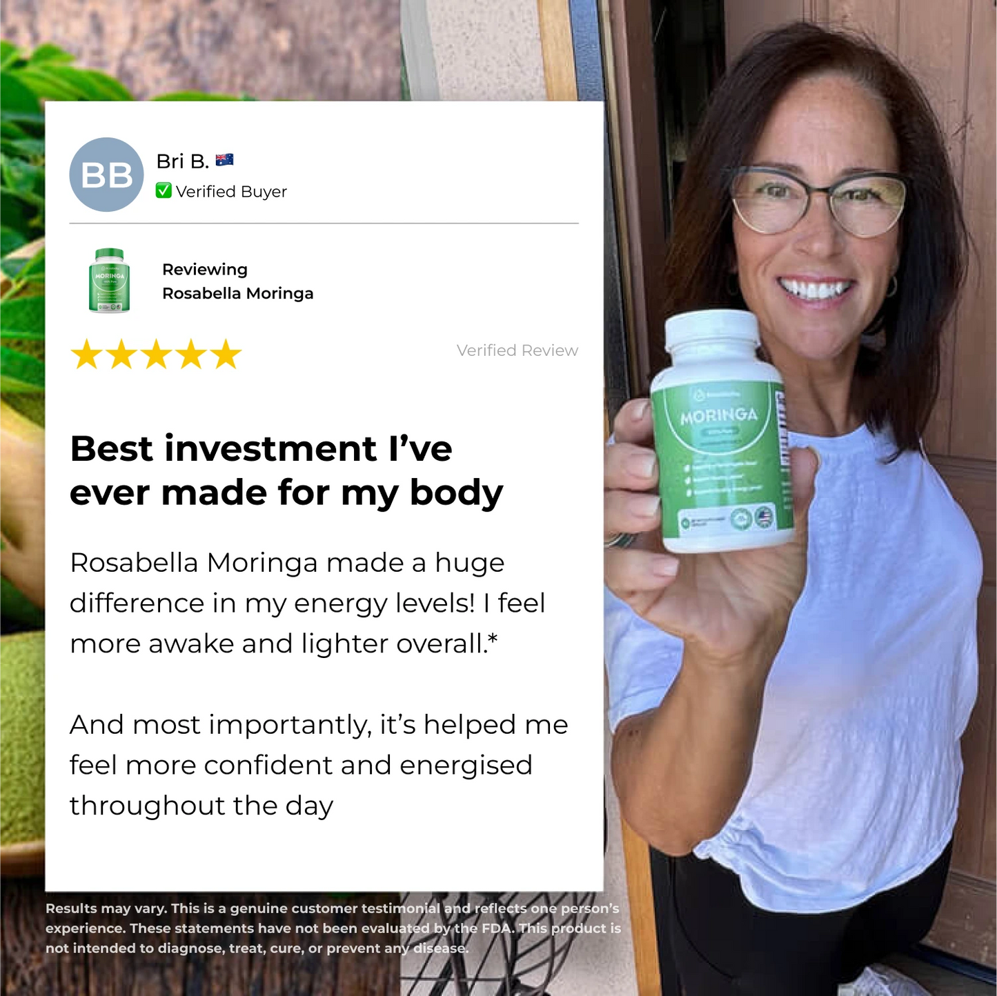 Moringa: Reduce naturalmente el cortisol para ayudar a restablecer el equilibrio interno y externo.