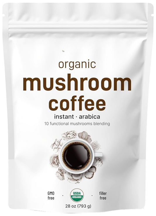 Organic Instant 10 in 1 Mushroom Coffee Powder