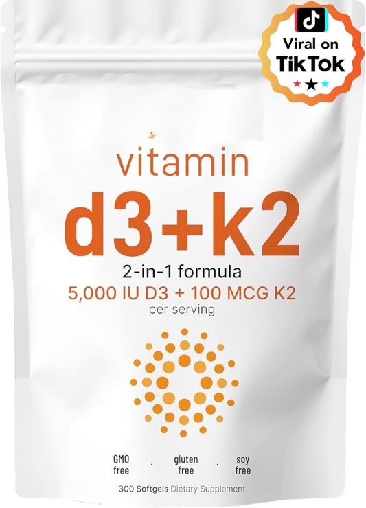 Vitamin D3 5,000 IU + K2 MK-7 100 mcg