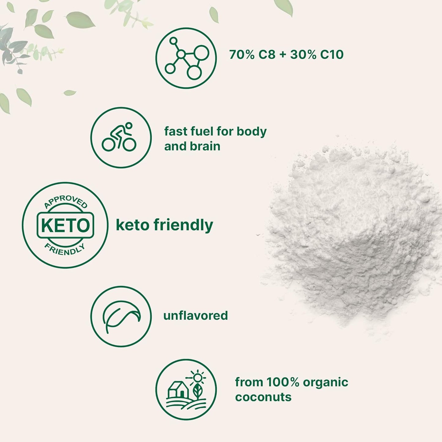 Organic MCT Oil Powder with Prebiotic Fiber